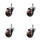 Service Caster 3'' High Temp Glass Filled Nylon Wheel Swivel 7/16'' Grip Ring Caster Set, 4PK SCC-GR20S314-GFNSHT-716138-4 - alternate 1